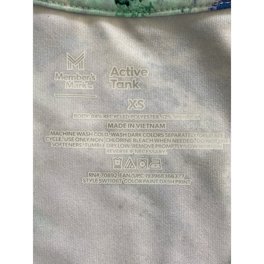 NWT Member's Mark Womens XS Active Tank Moisture Wicking Curved Hem - Picture 9 of 9
